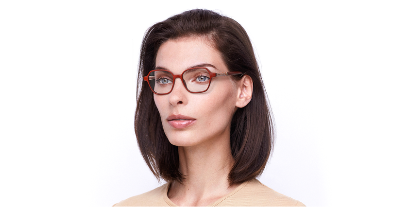 GAFAS GRADUADAS mujer MAGIC 196 rojo - vista de frente