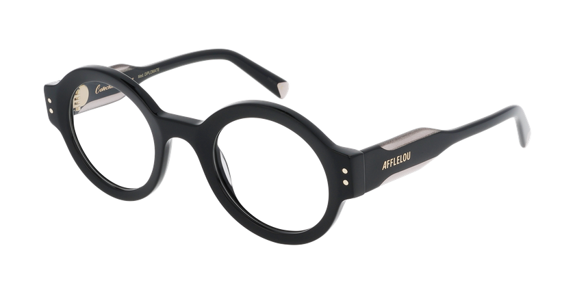 GAFAS GRADUADAS mujer DIPLOMATE negro/dorado - vista de frente