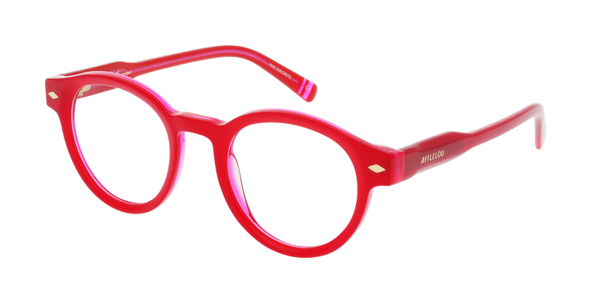 GAFAS GRADUADAS mujer CARACTÈRES DISCRÈTE rojo/rosa - vista de frente