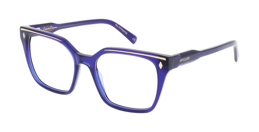 GAFAS GRADUADAS mujer CARACTÈRES FIL D'OR EFFRONTÉE azul - vista de frente