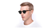 GAFAS DE SOL CLUBROUND carey/rojo - vue de 3/4