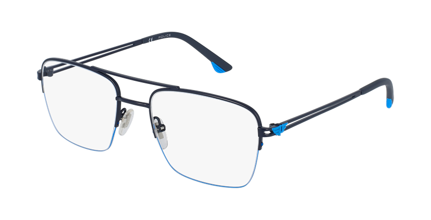 GAFAS GRADUADAS hombre VPL879 azul/negro - vista de 3/4