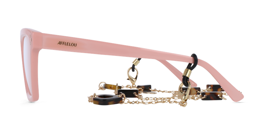 GAFAS GRADUADAS mujer CARACTÈRES MYSTÉRIEUSE rosa/dorado - vista de frente