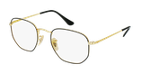 GAFAS GRADUADAS 0RX6448 negro/dorado - vista de frente