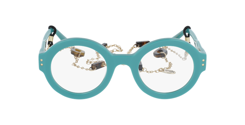 GAFAS GRADUADAS mujer CARACTÈRES PERSPICACE verde - vista de frente