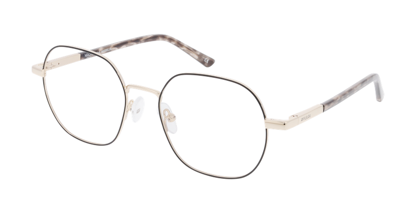 GAFAS GRADUADAS mujer MARIELLE negro/dorado - vista de frente
