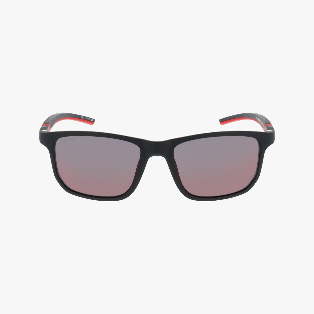 GAFAS DE SOL hombre GREY POLARIZED negro/rojo - vista de frente