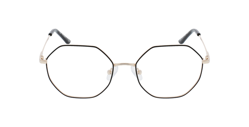 GAFAS GRADUADAS mujer ALANIS negro/dorado - vista de frente
