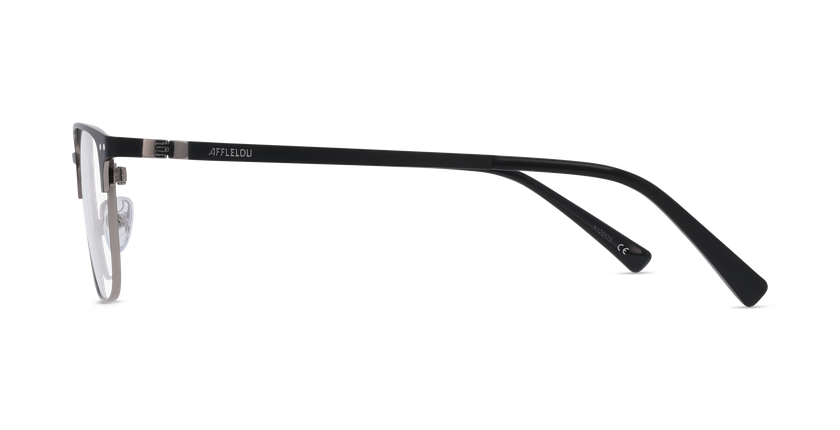 GAFAS GRADUADAS hombre NATHEO negro/plateado - vista de frente