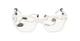 GAFAS GRADUADAS mujer CARACTÈRES AUDACIEUSE blanco - vista de frente