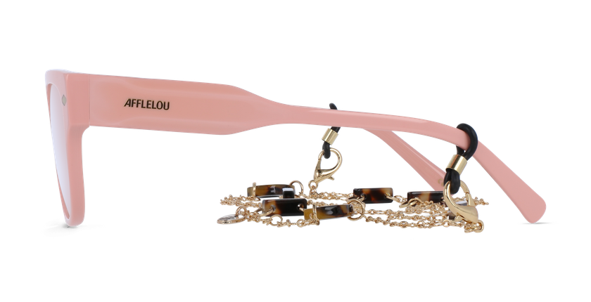 GAFAS GRADUADAS mujer CARACTÈRES AUDACIEUSE rosa/dorado - vista de frente