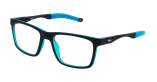 GAFAS GRADUADAS niños MAGIC 190 negro/verde - vista de frente
