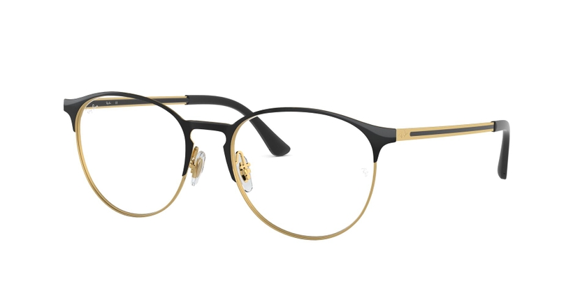 GAFAS GRADUADAS 0RX6375 negro/dorado - vista de frente