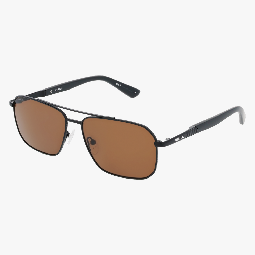 GAFAS DE SOL hombre TAVIO negro - vista de frente