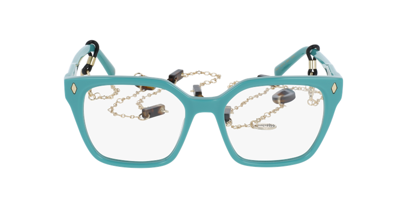 GAFAS GRADUADAS mujer CARACTÈRES EFFRONTÉE verde - vista de frente