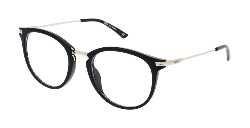 GAFAS GRADUADAS mujer NAWELL negro/dorado - vista de frente