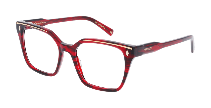 GAFAS GRADUADAS mujer CARACTÈRES FIL D'OR EFFRONTÉE rojo - vista de frente