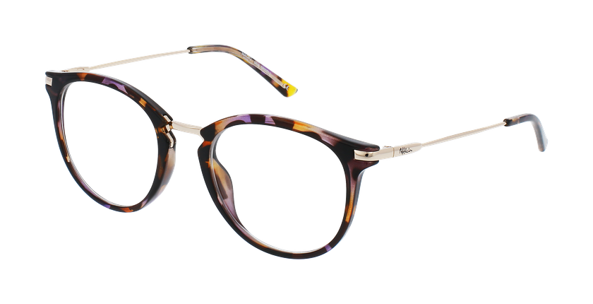 GAFAS GRADUADAS mujer NAWELL carey/morado - vista de frente