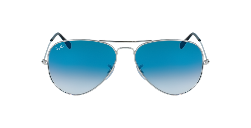 GAFAS DE SOL AVIATOR LARGE METAL gris/azul - vista de frente