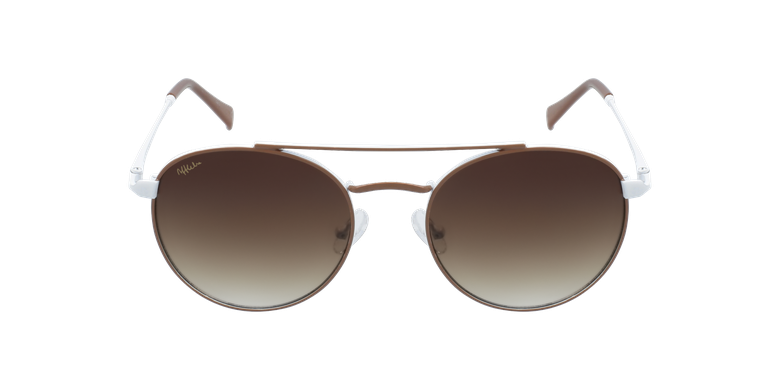 Gafas de sol niños SANTIAGO - NIÑOS marrón/blancovista de frente Gafas de sol niños SANTIAGO - NIÑOS marrón/blancovista de frente