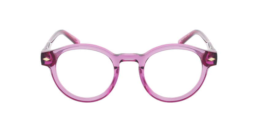 GAFAS GRADUADAS mujer CARACTÈRES DISCRÈTE rosa - vista de frente