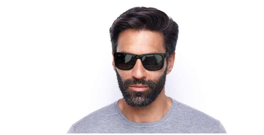 GAFAS DE SOL hombre JUSTIN negro - vista de frente