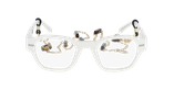 GAFAS GRADUADAS mujer CARACTÈRES AUTHENTIQUE blanco - vista de frente