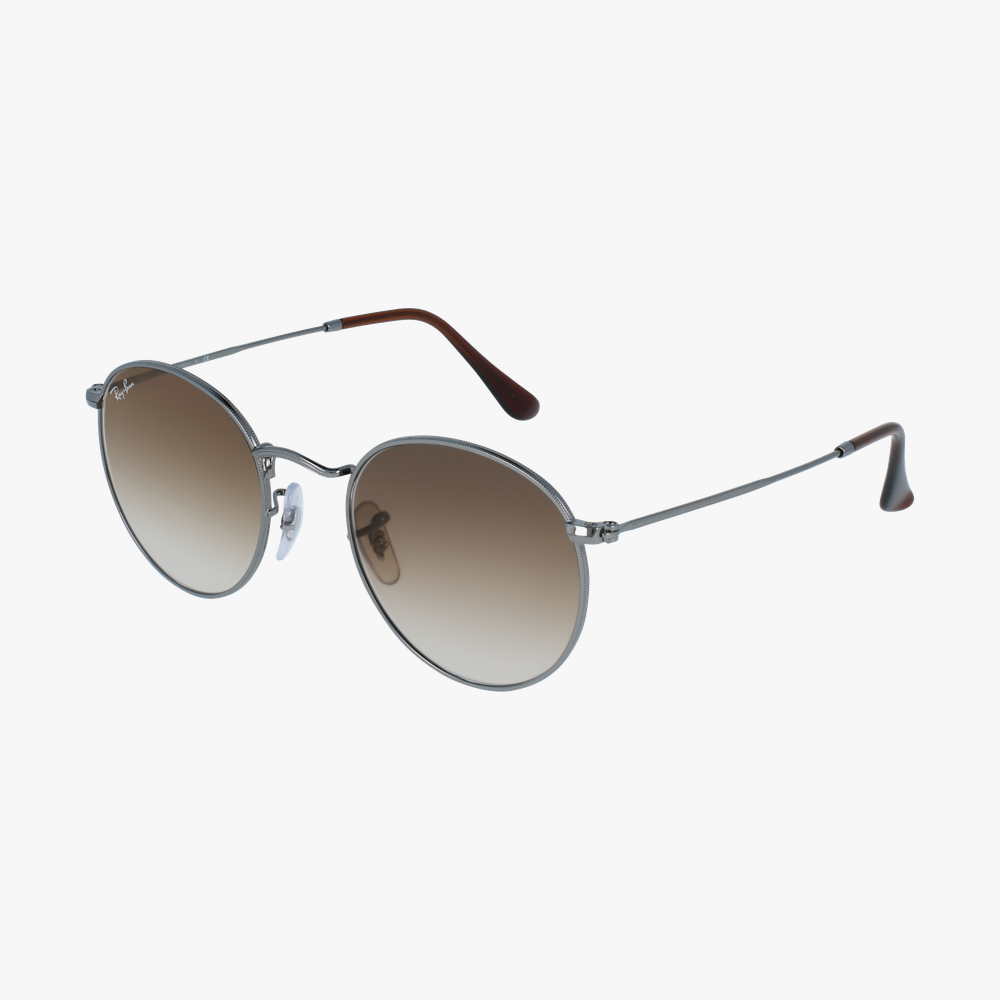 GAFAS DE SOL hombre ROUND METAL gris - vista de 3/4