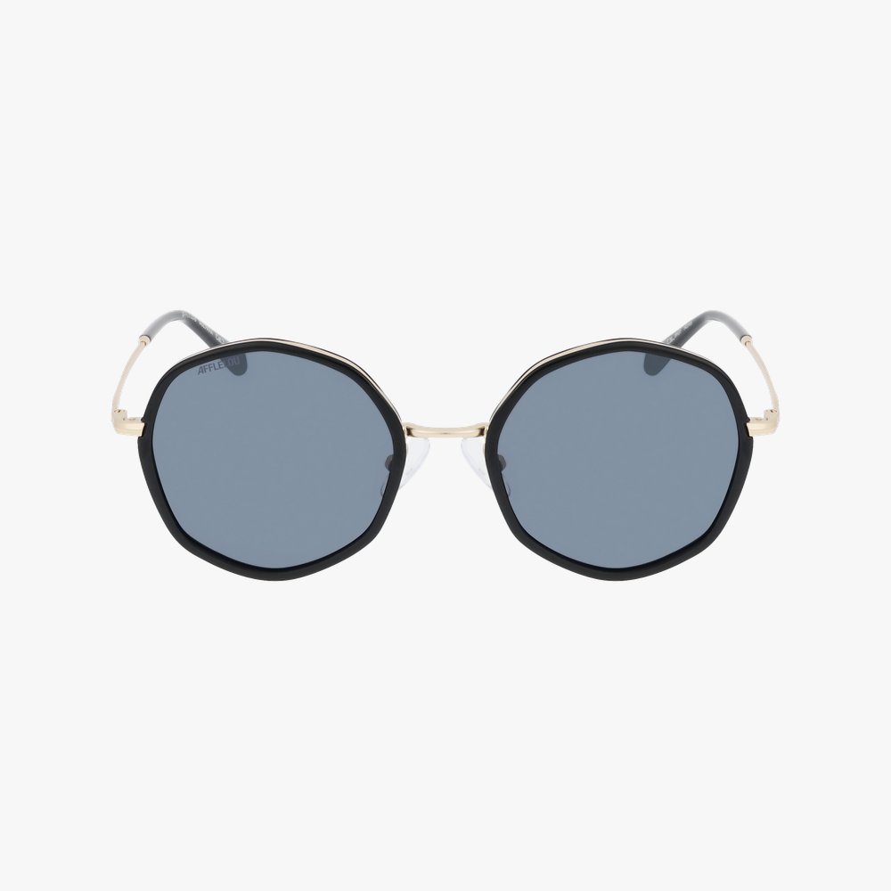GAFAS DE SOL mujer PAVIA negro/dorado - vista de frente