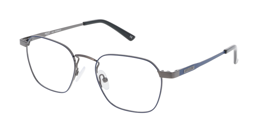 GAFAS GRADUADAS hombre FEDERICO azul/plateado - vista de frente