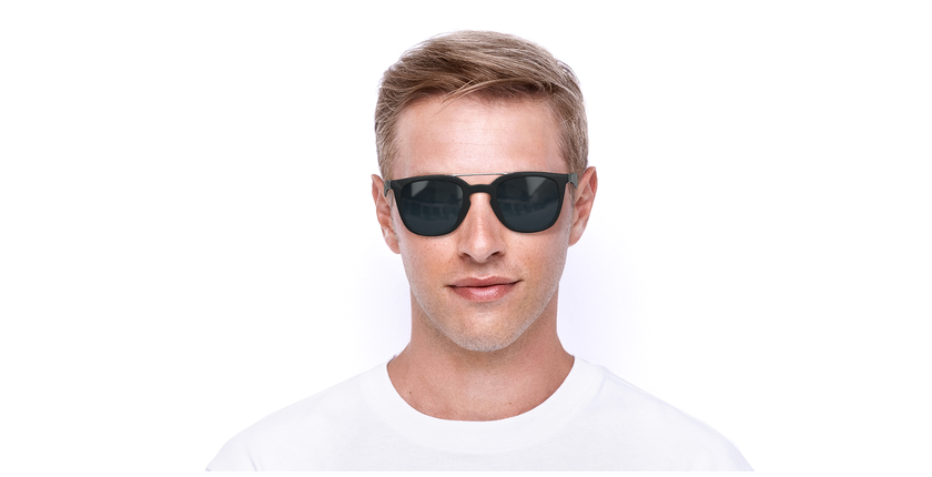 Gafas de sol hombre CAGLIARI POLARIZED negro - vista de frente