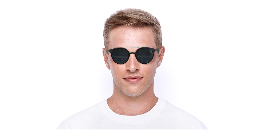Gafas de sol hombre ANDRES POLARIZED negro - vista de frente