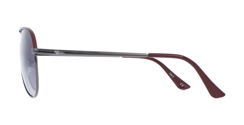 GAFAS DE SOL hombre LISANDRO gris/rojo - vista de frente