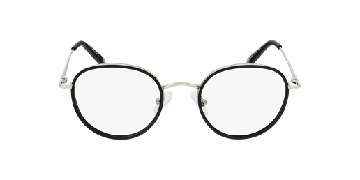 GAFAS GRADUADAS niños NERD negro/plateadovista de frente