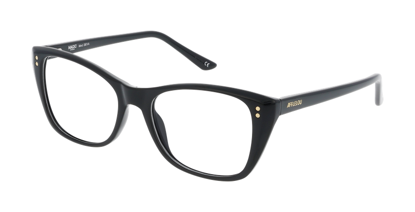 GAFAS GRADUADAS mujer DEVA negro - vista de frente
