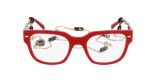 GAFAS GRADUADAS mujer CARACTÈRES AUDACIEUSE rojo - vista de frente