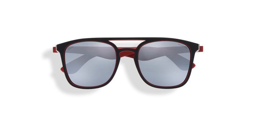 GAFAS DE SOL OSTUNI POLARIZED negro/rojo - vista de frente