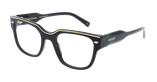 GAFAS GRADUADAS mujer CARACTÈRES FIL D'OR AUDACIEUSE negro/dorado - vista de frente