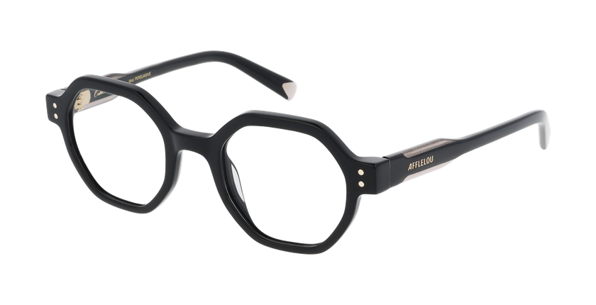 GAFAS GRADUADAS mujer PERSUASIVE negro/dorado - vista de frente