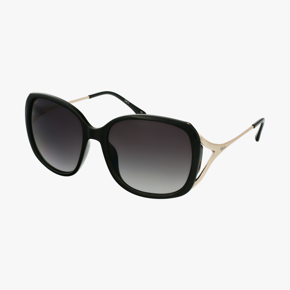 GAFAS DE SOL mujer ROSALES negro/dorado - vista de 3/4