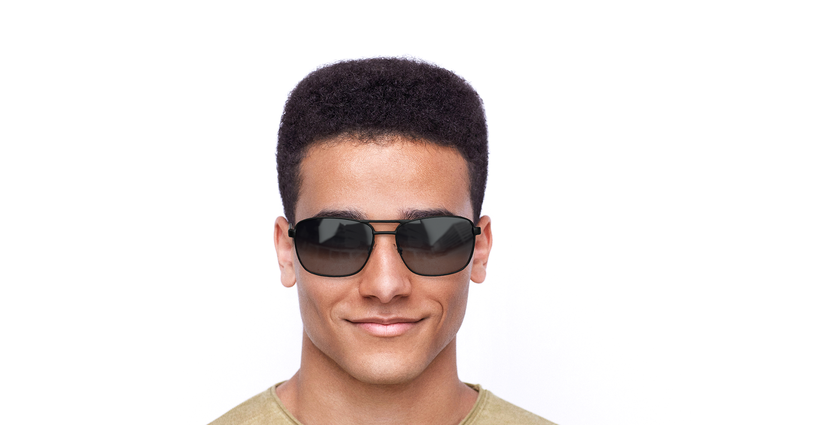 Gafas de sol hombre AMIR negro - vista de frente