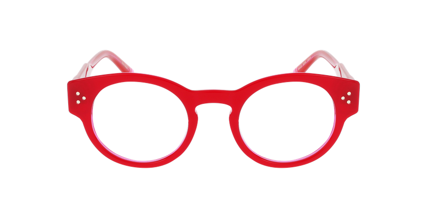 GAFAS GRADUADAS mujer CARACTÈRES FIDELE rojo/rosa - vista de frente