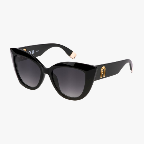 GAFAS DE SOL mujer SFU711 negro brillante vista de frente