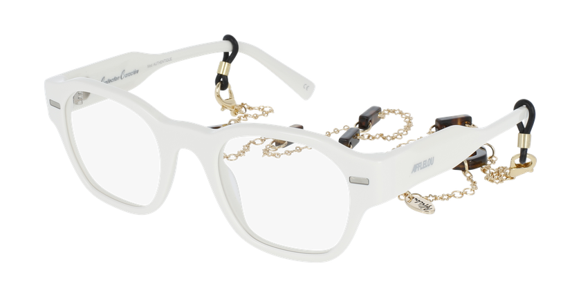 GAFAS GRADUADAS mujer CARACTÈRES AUTHENTIQUE blanco - vista de frente
