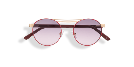 GAFAS GRADUADAS mujer ROMY rosa/dorado vista de frente