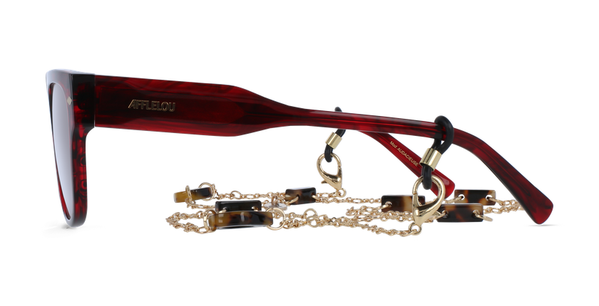 GAFAS GRADUADAS mujer CARACTÈRES AUDACIEUSE rojo marmoleado - vista de frente