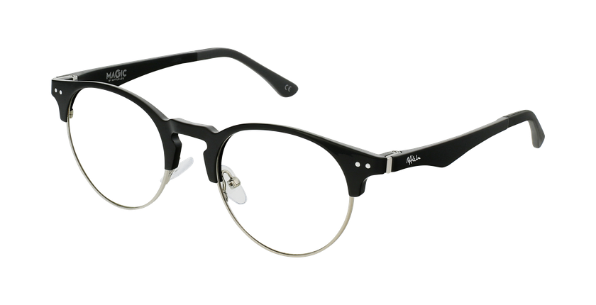GAFAS GRADUADAS MAGIC 93 negro/plateado - vue de 3/4