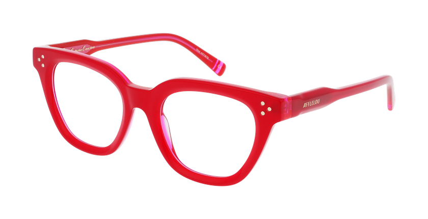 GAFAS GRADUADAS mujer CARACTÈRES ARTISTE rojo/rosa - vista de frente