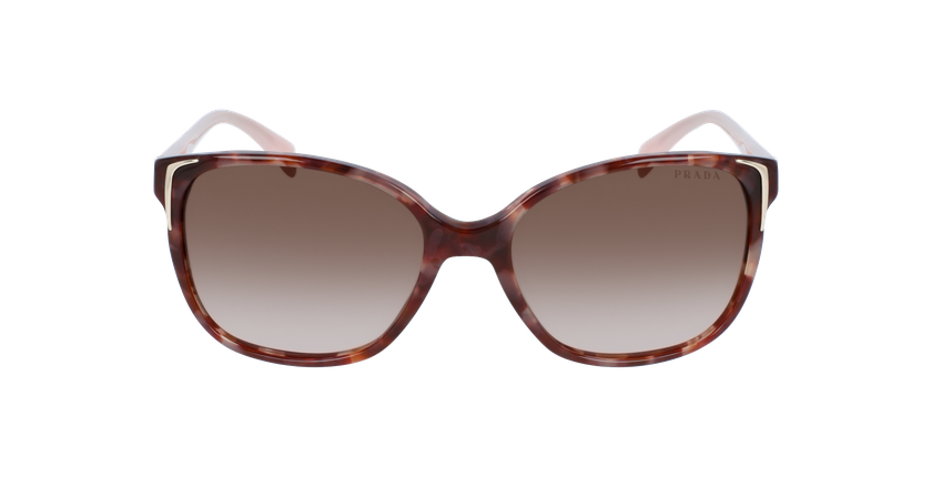 GAFAS DE SOL mujer 0PR 01OS marrón/rosa - vista de frente