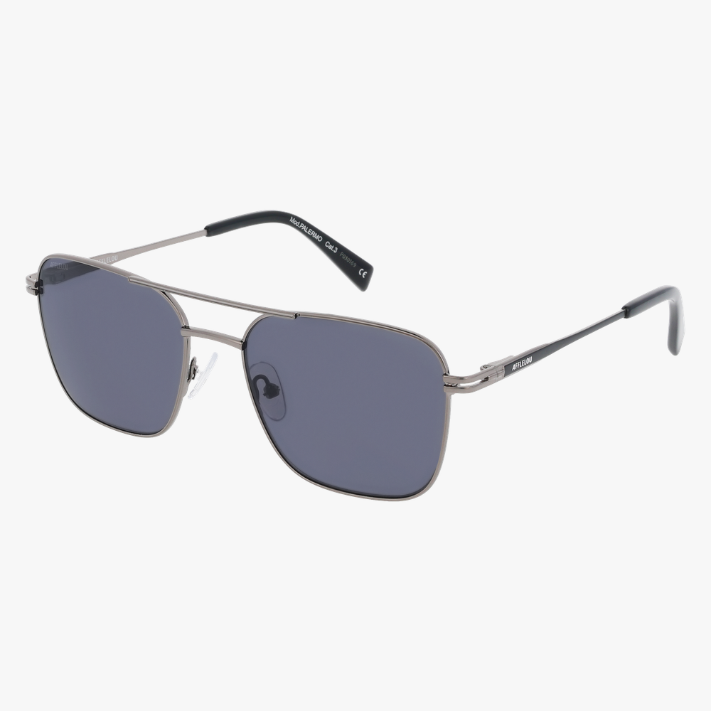 GAFAS DE SOL hombre PALERMO plateado - vista de frente
